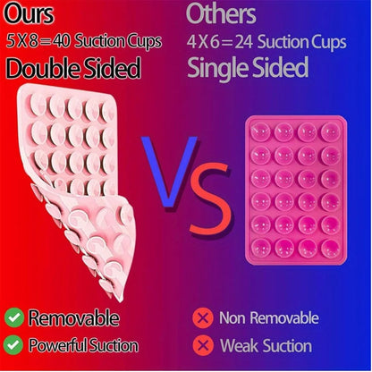 Silicone Suction Cup Phone Mount Hands-Free Mobile Stand Airplane Travel Essential Compatible with Any Smartphone - ZOOMNSTORE