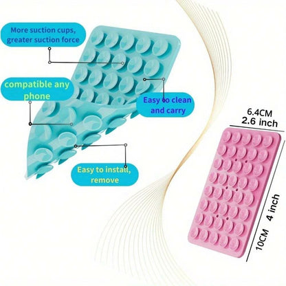 Silicone Suction Cup Phone Mount Hands-Free Mobile Stand Airplane Travel Essential Compatible with Any Smartphone - ZOOMNSTORE