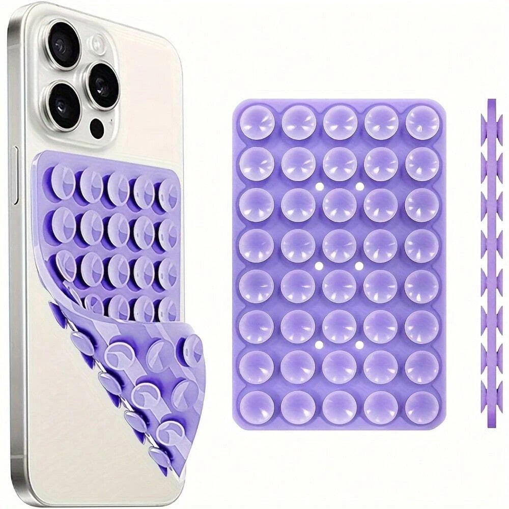 Silicone Suction Cup Phone Mount Hands-Free Mobile Stand Airplane Travel Essential Compatible with Any Smartphone - ZOOMNSTORE