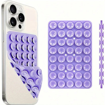 Silicone Suction Cup Phone Mount Hands-Free Mobile Stand Airplane Travel Essential Compatible with Any Smartphone - ZOOMNSTORE