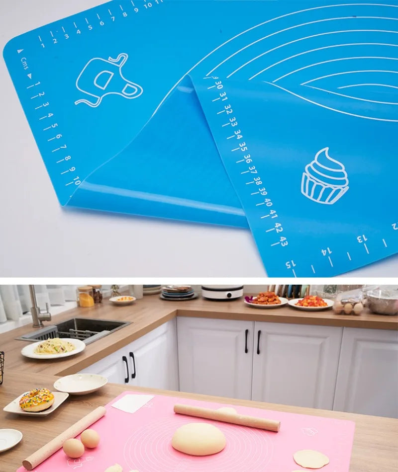 Silicone Rolling Mat For Pastry - Heat Resistant, Flexible Baking Surface Protector - ZOOMNSTORE