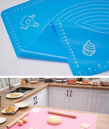 Silicone Rolling Mat For Pastry - Heat Resistant, Flexible Baking Surface Protector - ZOOMNSTORE