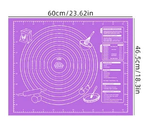 Silicone Rolling Mat For Pastry - Heat Resistant, Flexible Baking Surface Protector - ZOOMNSTORE