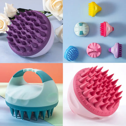 Silicone Scalp Massage Brush – Portable Soft Shampoo Hair Washing Comb - ZOOMNSTORE