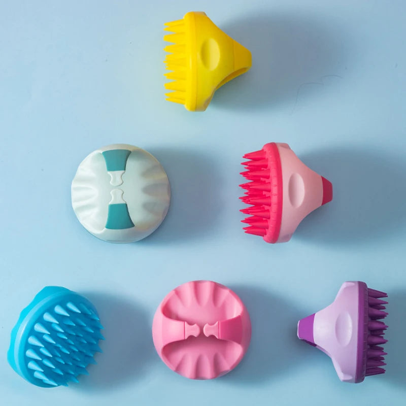 Silicone Scalp Massage Brush – Portable Soft Shampoo Hair Washing Comb - ZOOMNSTORE