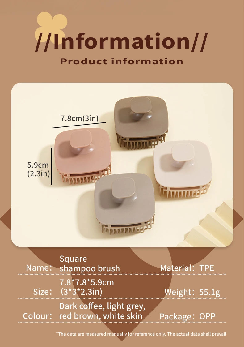 Silicone Shampoo Brush – Scalp Massage Comb for Hair Washing & Body Shower - ZOOMNSTORE