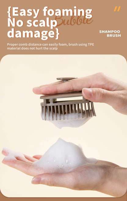 Silicone Shampoo Brush – Scalp Massage Comb for Hair Washing & Body Shower - ZOOMNSTORE