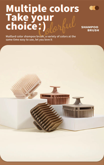 Silicone Shampoo Brush – Scalp Massage Comb for Hair Washing & Body Shower - ZOOMNSTORE