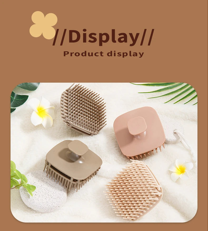 Silicone Shampoo Brush – Scalp Massage Comb for Hair Washing & Body Shower - ZOOMNSTORE