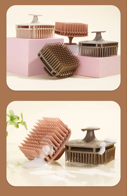 Silicone Shampoo Brush – Scalp Massage Comb for Hair Washing & Body Shower - ZOOMNSTORE