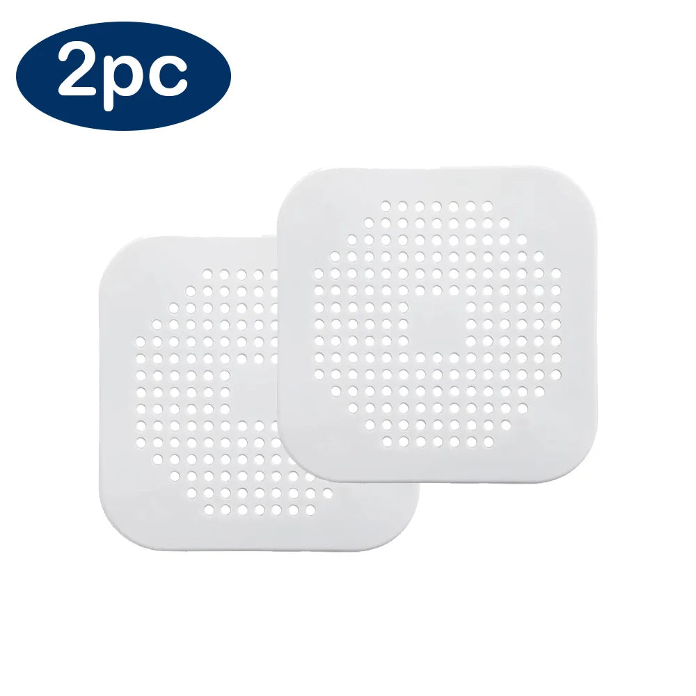 Shower Drain Cover Hair Catcher Flat Silicone Plug Stopper for Bathroom Kitchen Sink Bathtub Strainer TPR Protector - ZOOMNSTORE