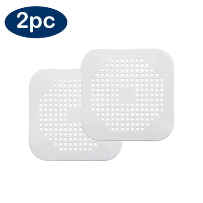 Shower Drain Cover Hair Catcher Flat Silicone Plug Stopper for Bathroom Kitchen Sink Bathtub Strainer TPR Protector - ZOOMNSTORE