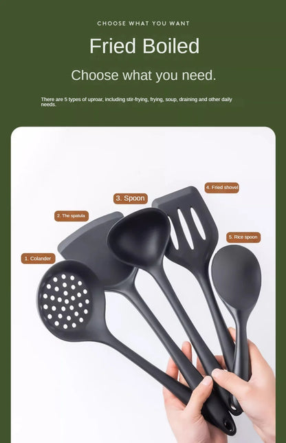 Silicone Spatula Set | 5-Piece Heat Resistant Kitchen Cooking Tool Set - ZOOMNSTORE