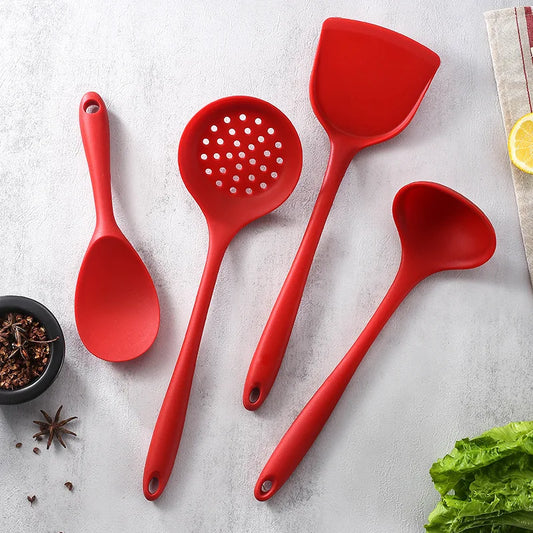 Silicone Spatula Set - Non-Stick Cooking Utensils for Frying and Soup - ZOOMNSTORE
