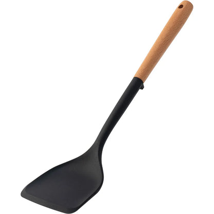 Silicone Spatula with Wooden Handle - Heat-Resistant Non-Stick Kitchen Tool - ZOOMNSTORE