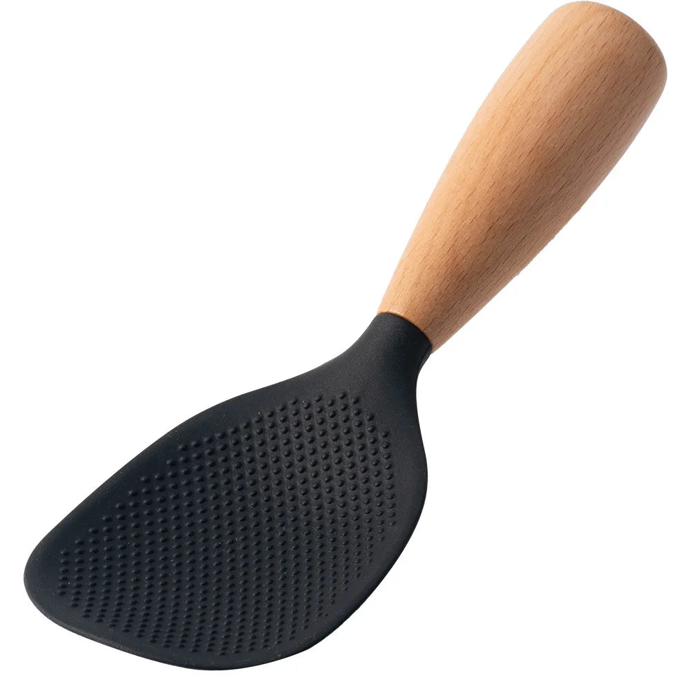 Silicone Spatula with Wooden Handle - Heat-Resistant Non-Stick Kitchen Tool - ZOOMNSTORE