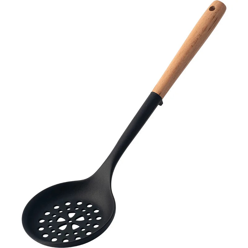 Silicone Spatula with Wooden Handle - Heat-Resistant Non-Stick Kitchen Tool - ZOOMNSTORE