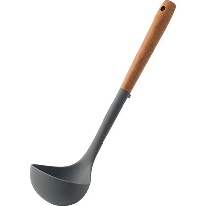Silicone Spatula with Wooden Handle - Heat-Resistant Non-Stick Kitchen Tool - ZOOMNSTORE