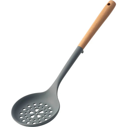 Silicone Spatula with Wooden Handle - Heat-Resistant Non-Stick Kitchen Tool - ZOOMNSTORE