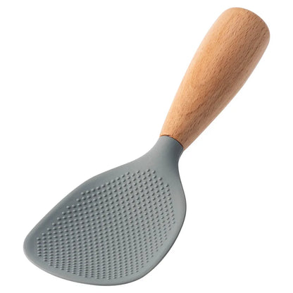 Silicone Spatula with Wooden Handle - Heat-Resistant Non-Stick Kitchen Tool - ZOOMNSTORE