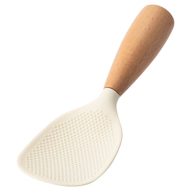 Silicone Spatula with Wooden Handle - Heat-Resistant Non-Stick Kitchen Tool - ZOOMNSTORE
