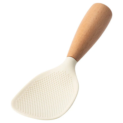 Silicone Spatula with Wooden Handle - Heat-Resistant Non-Stick Kitchen Tool - ZOOMNSTORE