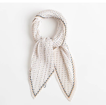 Luxury Silk Pleated Scarf - Womens Hair  Neck Accessory - ZOOMNSTORE