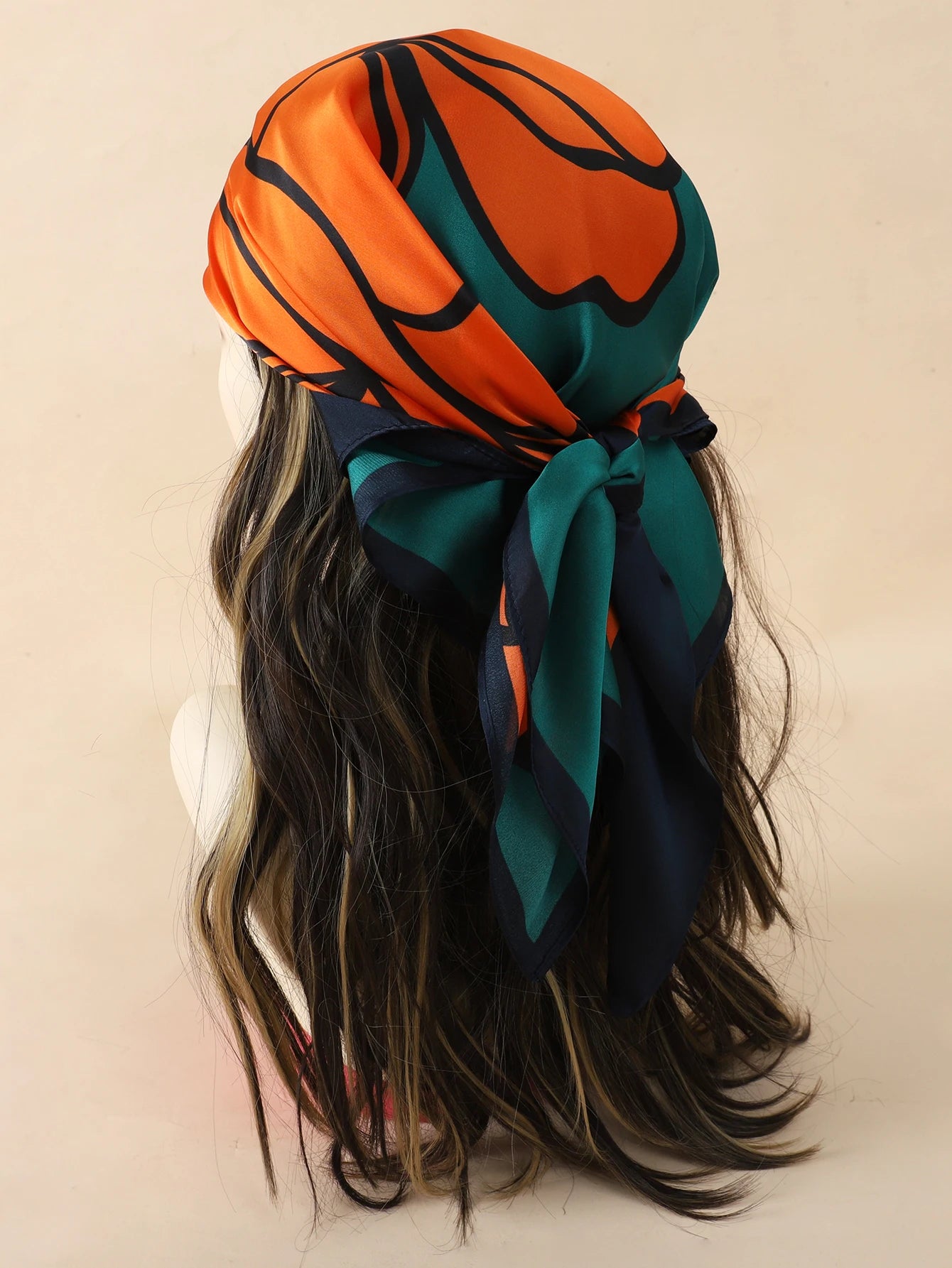 Luxury Silk Cat Print Scarf - Womens Neck Hair Tie Bandana Foulard 70cm - ZOOMNSTORE