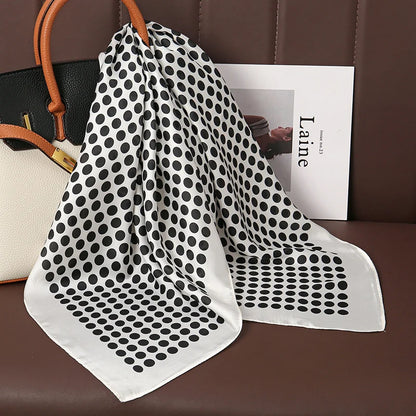 Luxury Silk Square Scarf - 70cm Satin Neck Tie  Hair Bandana for Women - ZOOMNSTORE