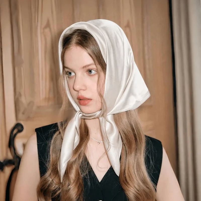 Luxury Silk Square Scarf - 21 Colors 70cm Neck Tie Shawl Womens Hair Bandana  Headscarf - ZOOMNSTORE