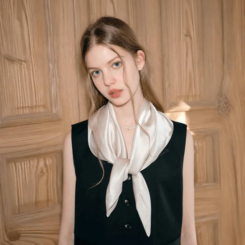 Luxury Silk Square Scarf - 21 Colors 70cm Neck Tie Shawl Womens Hair Bandana  Headscarf - ZOOMNSTORE