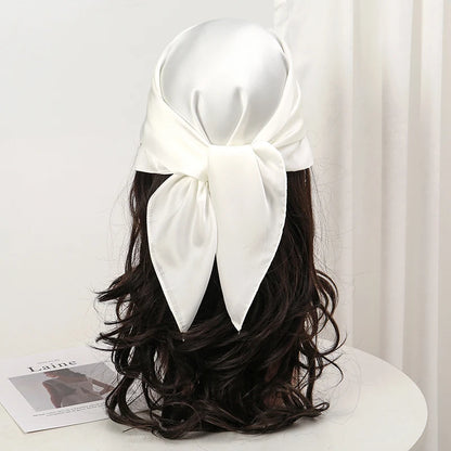 Luxury Silk Square Scarf - 21 Colors 70cm Neck Tie Shawl Womens Hair Bandana  Headscarf - ZOOMNSTORE