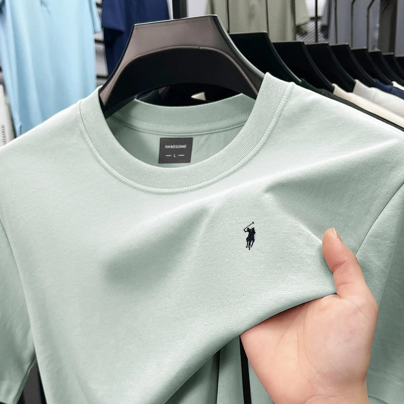 Silky Cotton T-Shirt - Breathable Men's Tee | Quick Dry Round Neck Shirt - ZOOMNSTORE