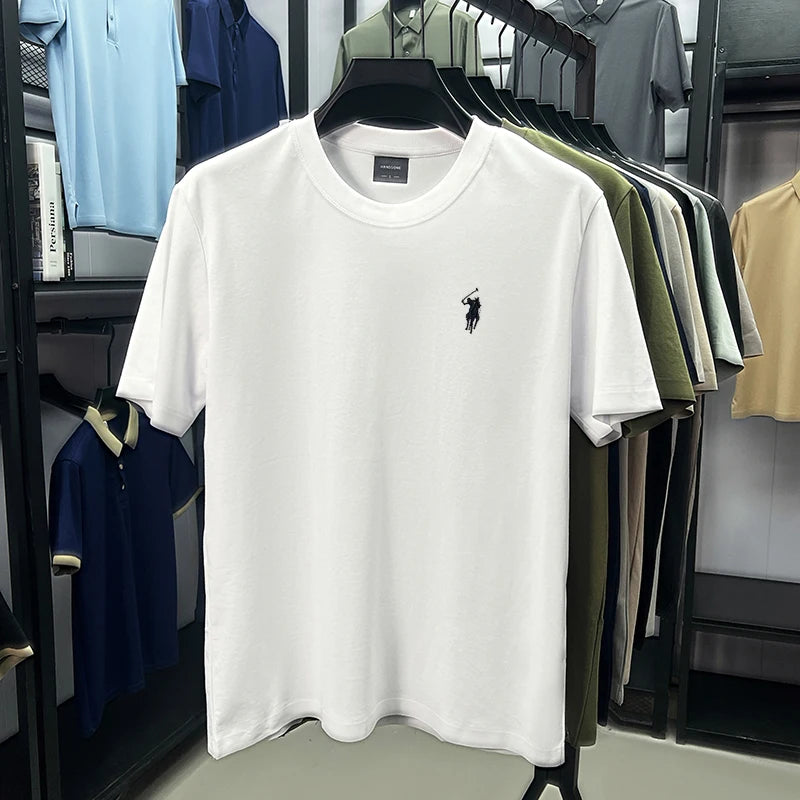 Silky Cotton T-Shirt - Breathable Men's Tee | Quick Dry Round Neck Shirt - ZOOMNSTORE
