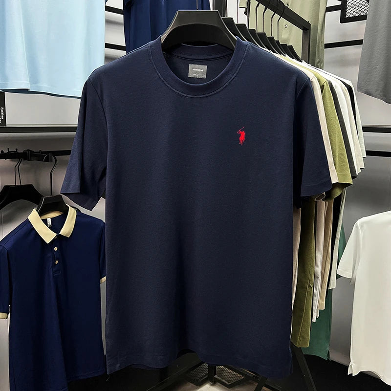 Silky Cotton T-Shirt - Breathable Men's Tee | Quick Dry Round Neck Shirt - ZOOMNSTORE
