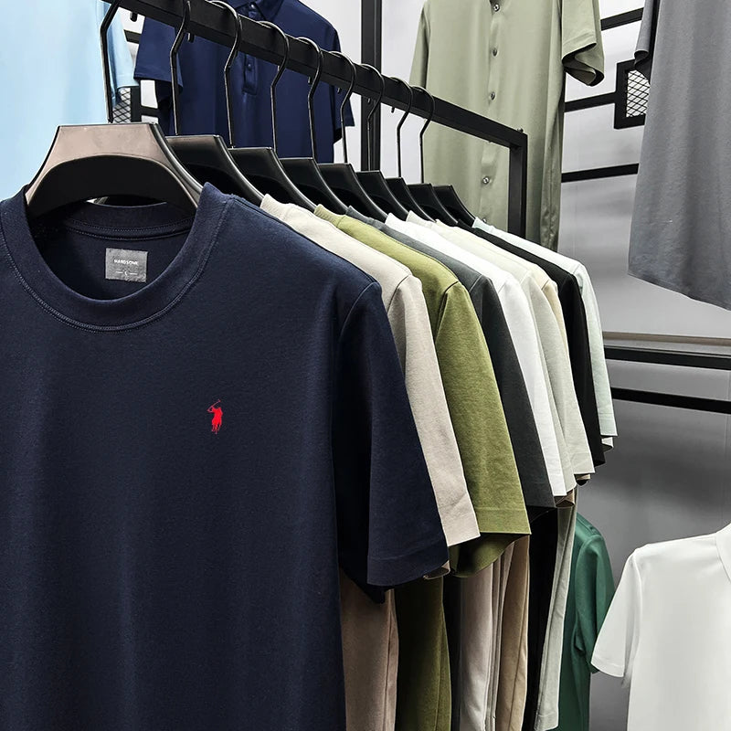 Silky Cotton T-Shirt - Breathable Men's Tee | Quick Dry Round Neck Shirt - ZOOMNSTORE