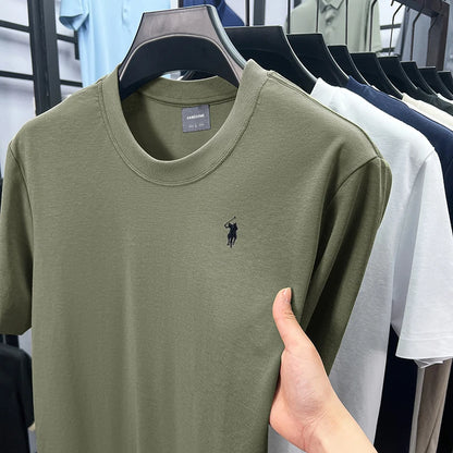 Silky Cotton T-Shirt - Breathable Men's Tee | Quick Dry Round Neck Shirt - ZOOMNSTORE