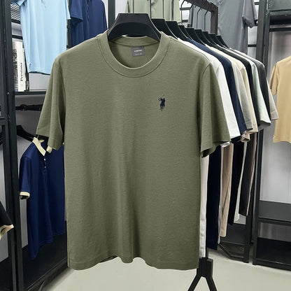 Silky Cotton T-Shirt - Breathable Men's Tee | Quick Dry Round Neck Shirt - ZOOMNSTORE