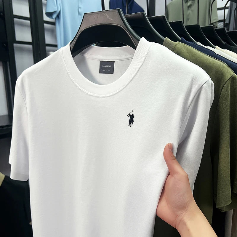 Silky Cotton T-Shirt - Breathable Men's Tee | Quick Dry Round Neck Shirt - ZOOMNSTORE