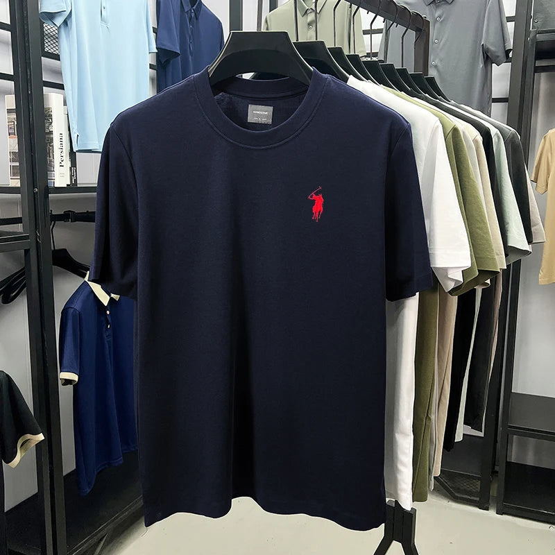 Silky Cotton T-Shirt - Breathable Men's Tee | Quick Dry Round Neck Shirt - ZOOMNSTORE