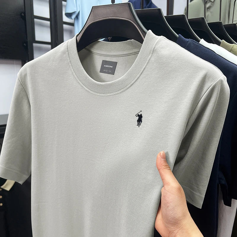 Silky Cotton T-Shirt - Breathable Men's Tee | Quick Dry Round Neck Shirt - ZOOMNSTORE