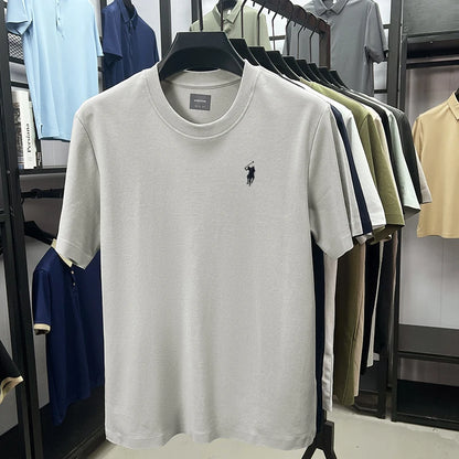 Silky Cotton T-Shirt - Breathable Men's Tee | Quick Dry Round Neck Shirt - ZOOMNSTORE
