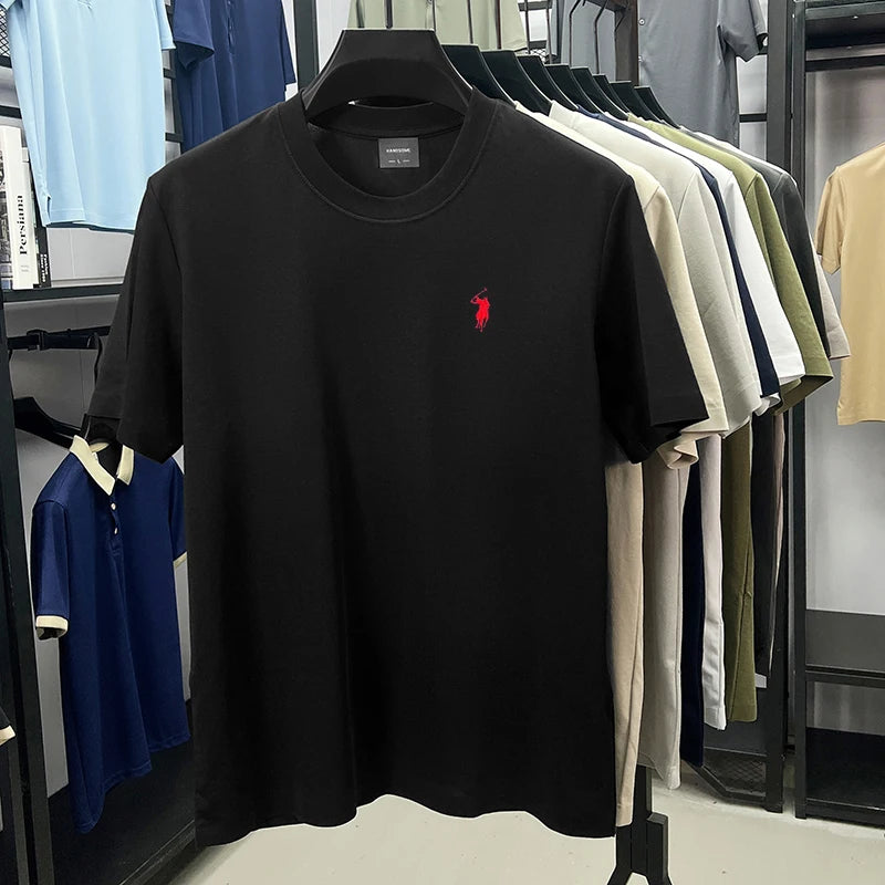 Silky Cotton T-Shirt - Breathable Men's Tee | Quick Dry Round Neck Shirt - ZOOMNSTORE