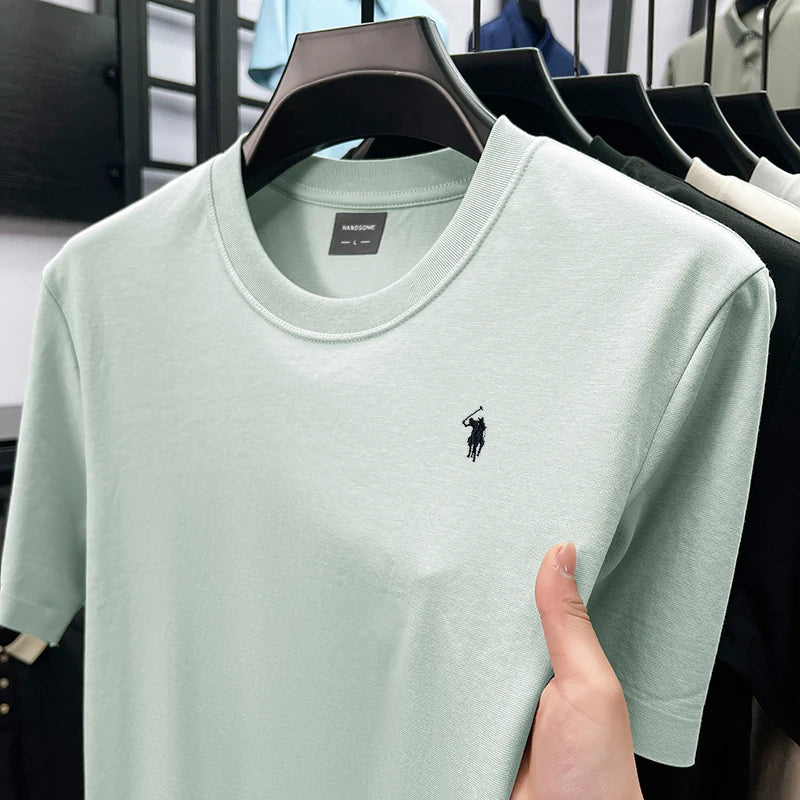 Silky Cotton T-Shirt - Breathable Men's Tee | Quick Dry Round Neck Shirt - ZOOMNSTORE