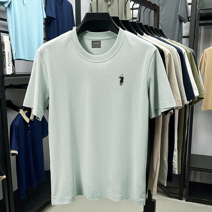 Silky Cotton T-Shirt - Breathable Men's Tee | Quick Dry Round Neck Shirt - ZOOMNSTORE