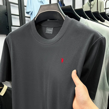 Silky Cotton T-Shirt - Breathable Men's Tee | Quick Dry Round Neck Shirt - ZOOMNSTORE