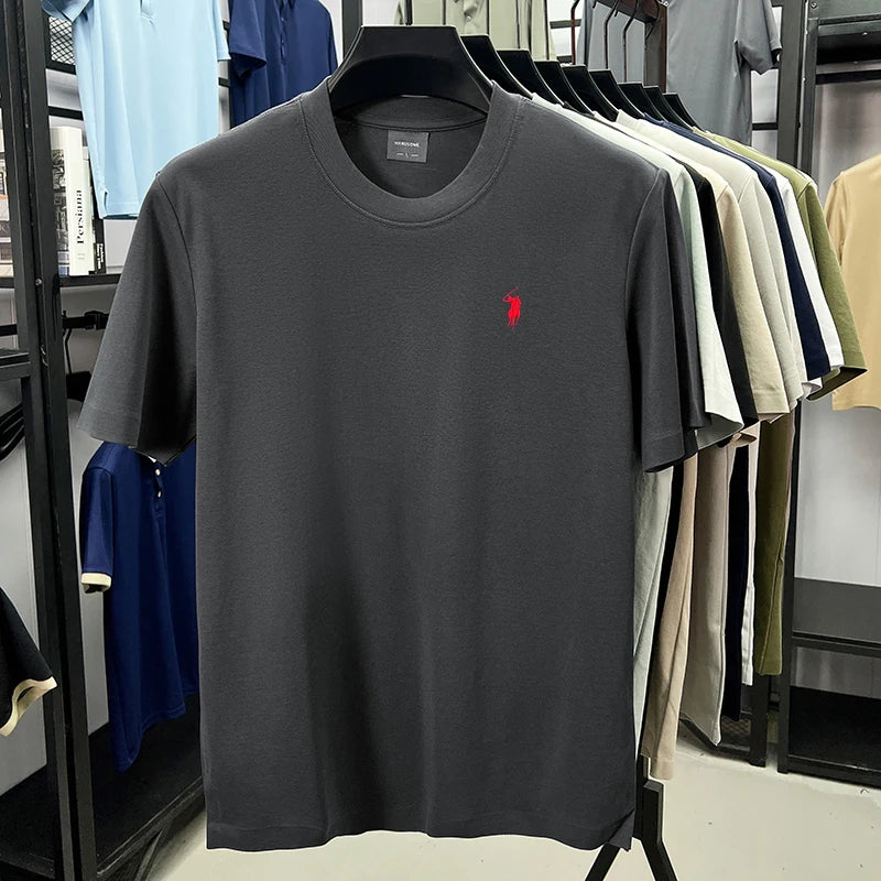 Silky Cotton T-Shirt - Breathable Men's Tee | Quick Dry Round Neck Shirt - ZOOMNSTORE