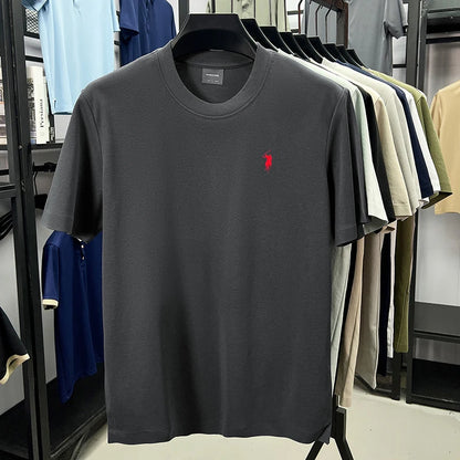 Silky Cotton T-Shirt - Breathable Men's Tee | Quick Dry Round Neck Shirt - ZOOMNSTORE