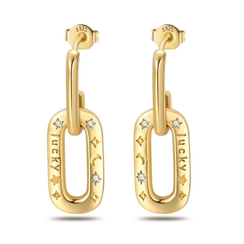 Silver Gold Pearl Earrings - 925 Sterling Silver Bee Star Moon Design Studs - ZOOMNSTORE