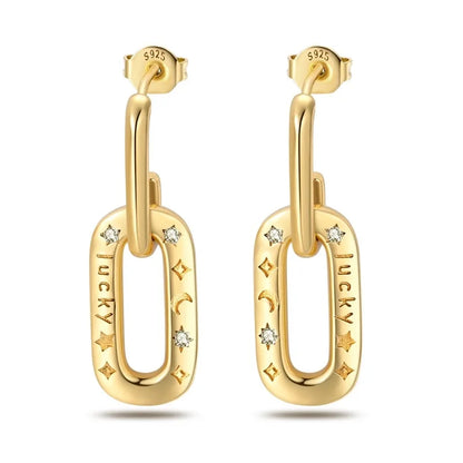 Silver Gold Pearl Earrings - 925 Sterling Silver Bee Star Moon Design Studs - ZOOMNSTORE